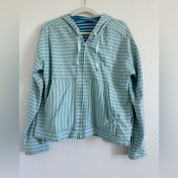Columbia Tops - Columbia Melody Jacket Hoodie Zip Striped Long Sleeve Shirt Pockets Travel